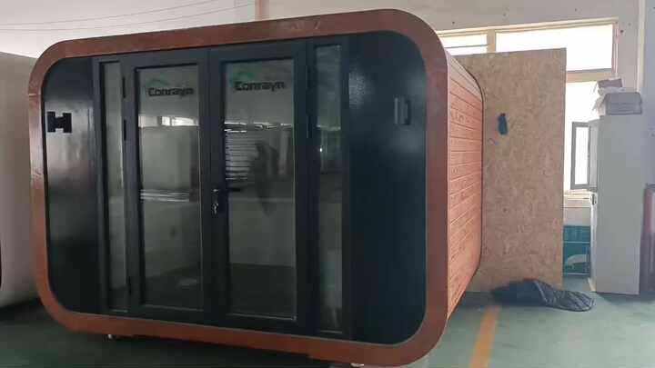 Wooden Style Movable Working Pods Use Small Solar Pod Waterproof Garden ...