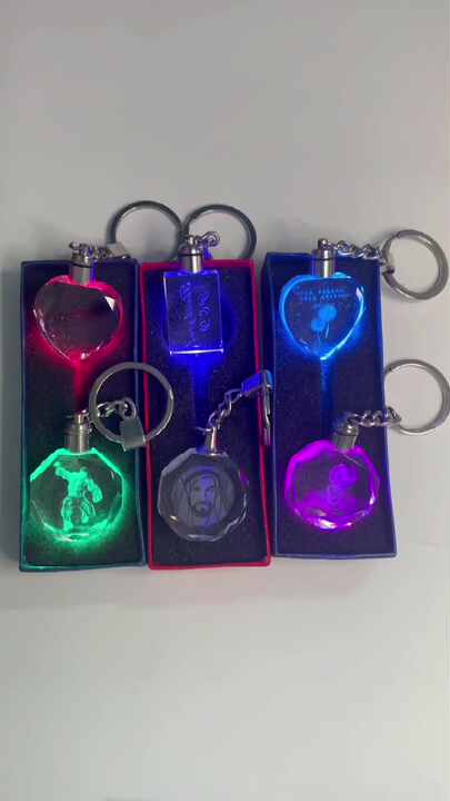 Wholesale Car Logo Crystal Keychains with LED Keyrings