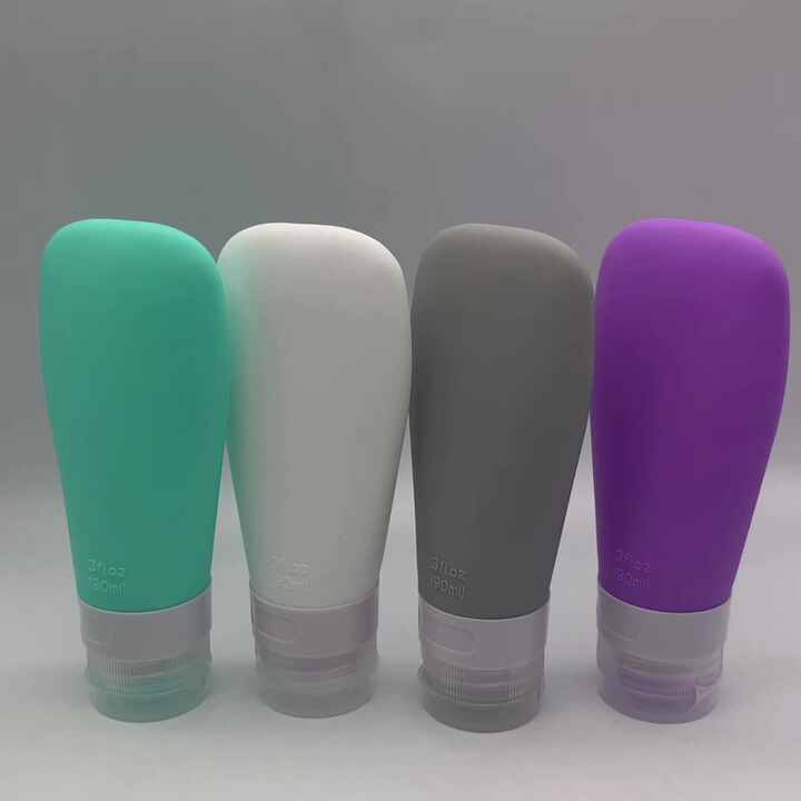Set Da Viaggio 4 Pezzi In Silicone Alimentare - Bottiglie Morbide E Riempiibili, Antigoccia E A Prova Di Perdite Per Shampoo E Lozioni, TSA Approved - 6
