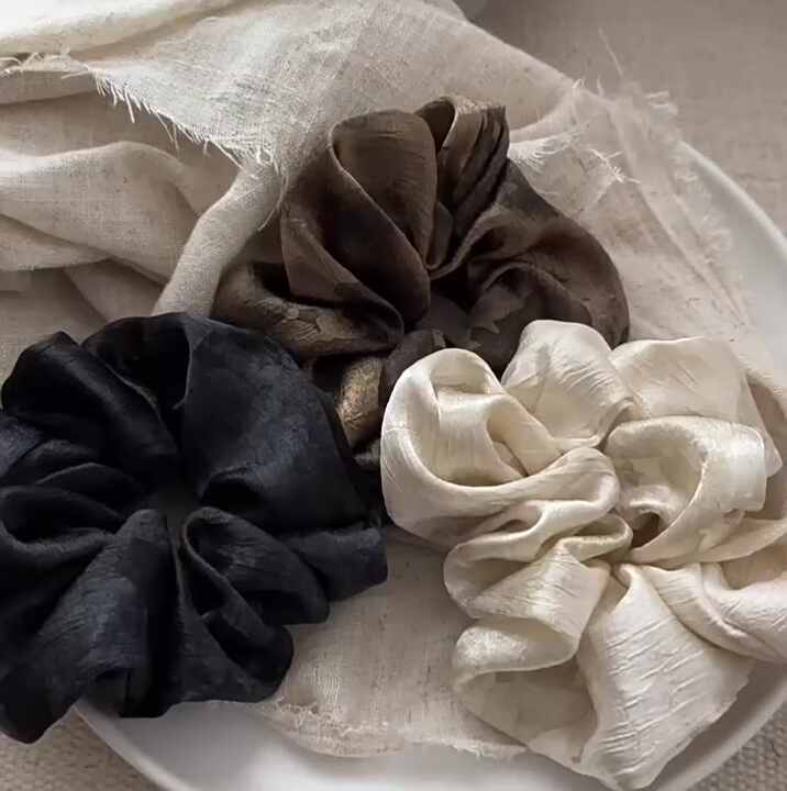 French Retro Girls Highend Hair Accessories Large Size Elastic Hair