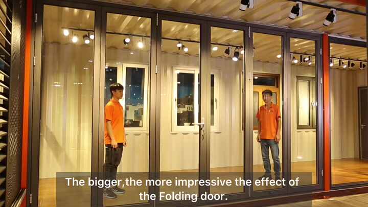 APRO Transparent Outdoor Accordion Weatherproof Bifold Door
