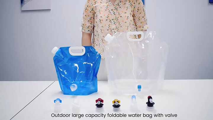 5l Foldable Portable Outdoor Water Container Bag With Tap Faucet Oem