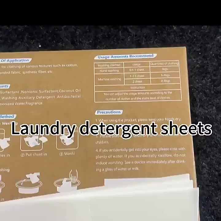 Safety No Phosphorus Laundry Detergent Sheets 100 Dissolving