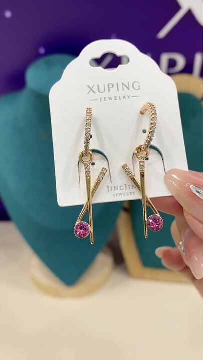 X000704054Xuping Jewelry Gold Big Earring Hoops Fashion 18k Custom