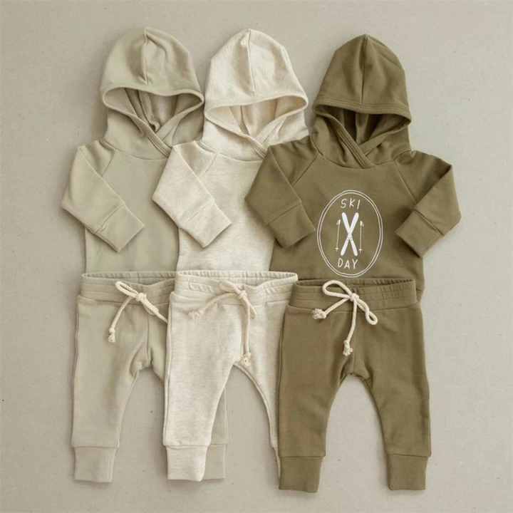 Cotton Boy Clothes Long Jersey Set Sweat Shirt and Pant Set Pic