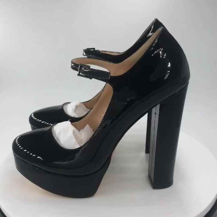 Sapatos de salto grosso, para mulheres, sapatos de verão, patent