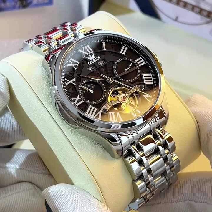 OLEVS 7013 Luxury Tourbillon Waterproof Watch Men Flying