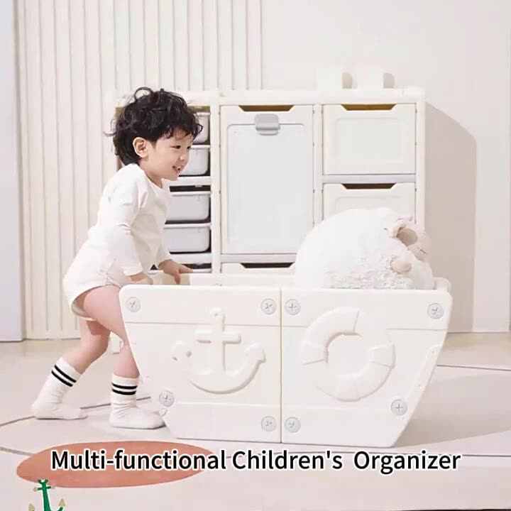 MIGO BEAR Kids Organizer Rack Baby No Toxic Shelf Children Plastic Boxes  Storing Drawer Toys Cabinet for Clothes