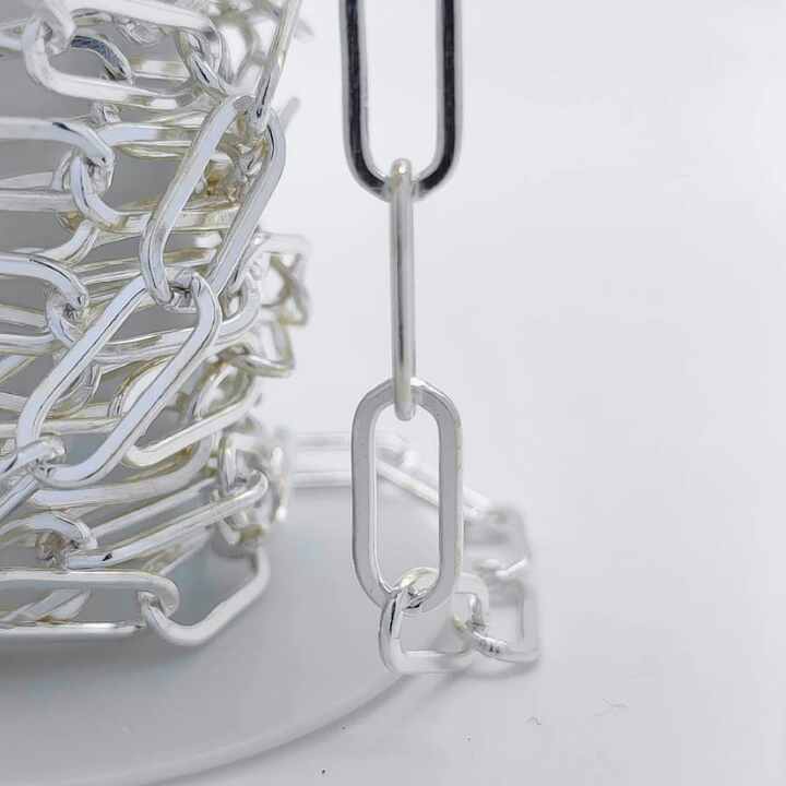 Bracciale Aura graffette argento 925 e placcato 18K, design contemporaneo