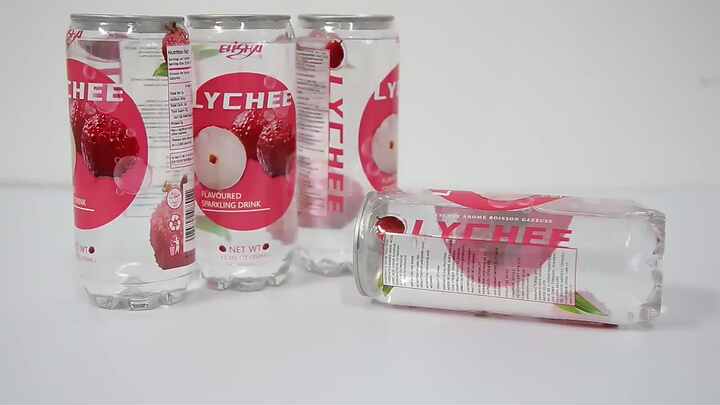 Lychee Fruit Flavour Non Alcoholic Transparent Can Carbonated Soft
