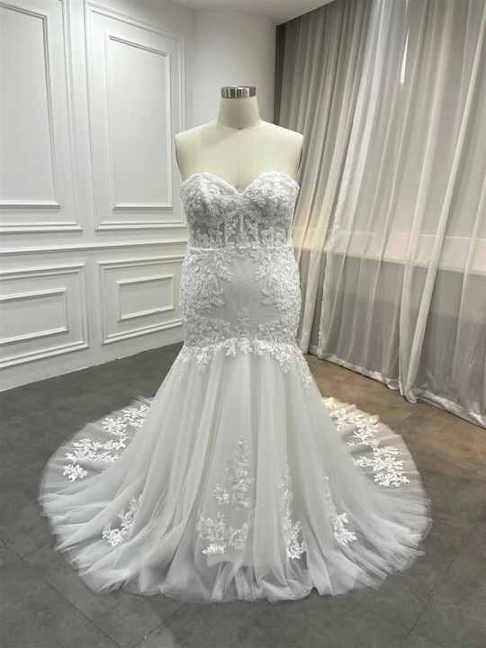 chinese dress ladies Off Shoulder Mermaid Bridal Gown Train Removable Sleeves Lace Sequins Wedding  Dresses for Bride, Ivory, 4 : Amazon.ca: Clothing, Shoes & Accessories main image 1