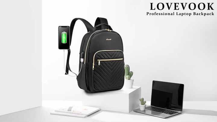 anti theft laptop backpack dropship LOVEVOOK Dropshipping Mens Women Durable USB Charging Business Travel Bags  College Large 15.6 17in Anti-theft Laptop Backpacks