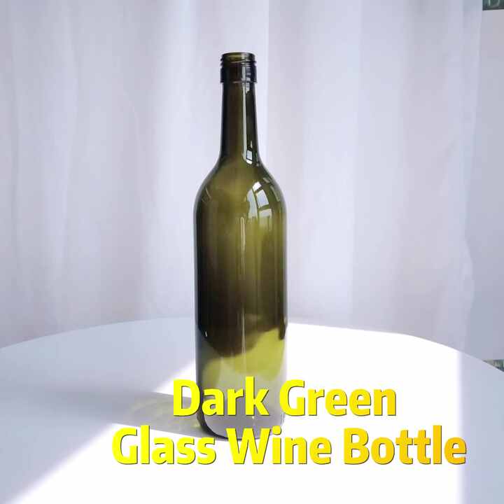 卸売リサイクル空緑赤ワイン酒750 mlガラスワインボトルコルク付き LA
