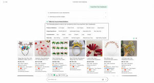 Accio interface displaying the "Refine your search" section for your search.