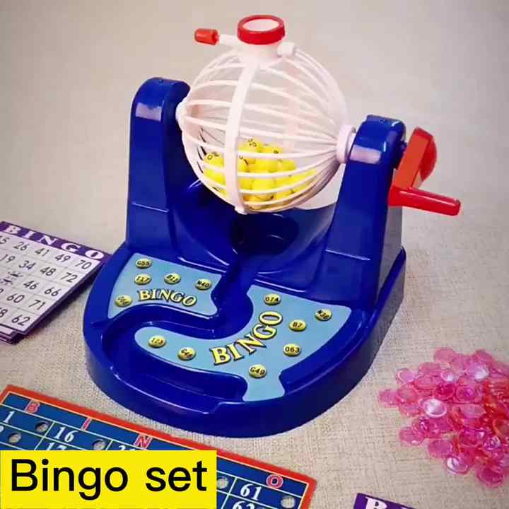 bingo商品 Amazon.com : JUNWRROW Deluxe Bingo Game Set-Includes Bingo Cage