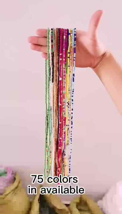 Wholesale 100 Colors Stretchy String Rope Seed Bead Body Chain