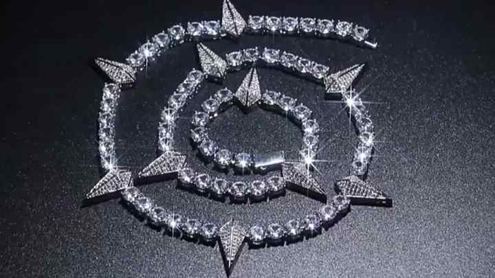 タナカダイスケ crystal ribbon chain pierce tanaka daisuke crystal ribbon chain pierce | AAR