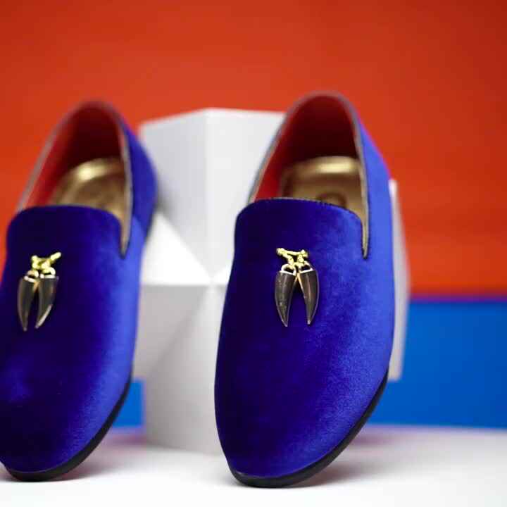 Blue Velvet Shoes Men Stylish Dress Shoes for Every Occasion