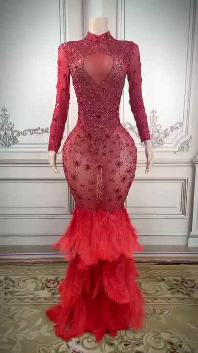sexy mesh dresses Savannah Dress Shuntel Renay Boutique Slight Strech Fit Type Stage Rose Red Sexy Mesh