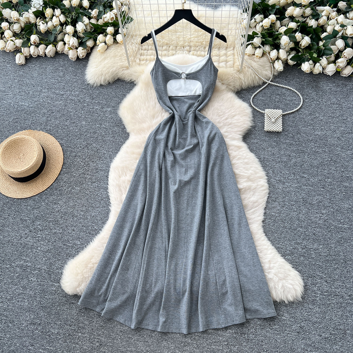 chinese dress ladies Floral Lace Korean Style Mini Dress Women Casual Elegant Summer Beach main image 0
