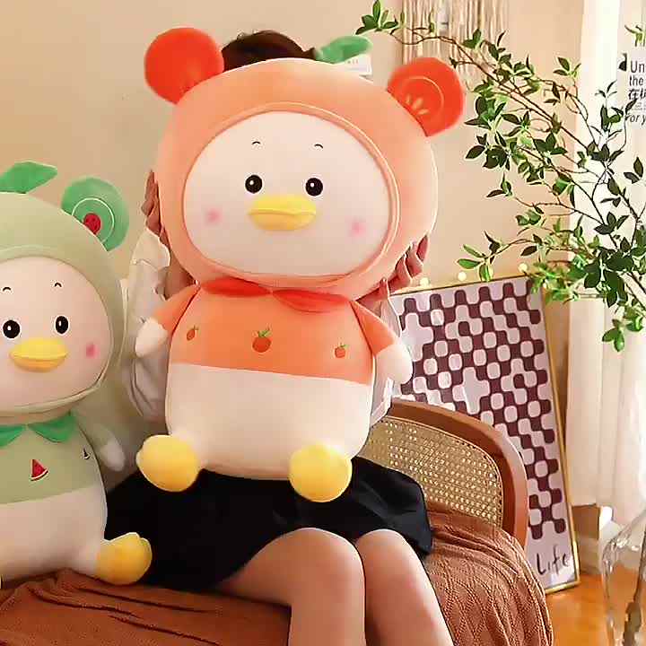 Soft Cotton Fruit Duck Plush Toys Cute Stuffed Animals