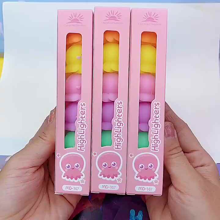 12 Surligneurs Mini En Forme De Crème Glacée – 6 Couleurs Vives, Fun Et Pratiques Pour école Ou Bureau