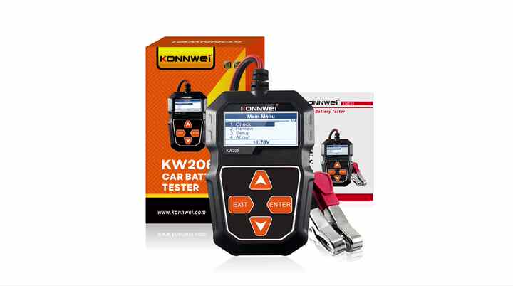 Tester Per Batteria Auto KONNWEI KW208 – 6V E 12V Con Analisi Di Tensione, Resistenza Interna E Avviamento, Precisione >99%