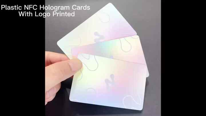 Waterproof Durable 213 215 216 Writable Holographic Shiny ID Smart PVC  Business Card Nfc