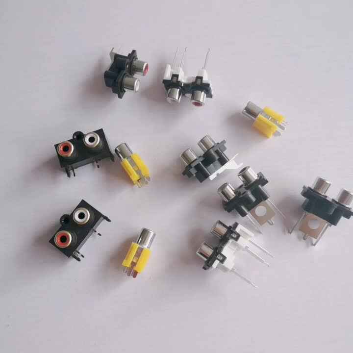 40-Piece RCA Socket Jack PCB Set - Color-Coded For Amplifier, CCTV, Video & Audio Projects