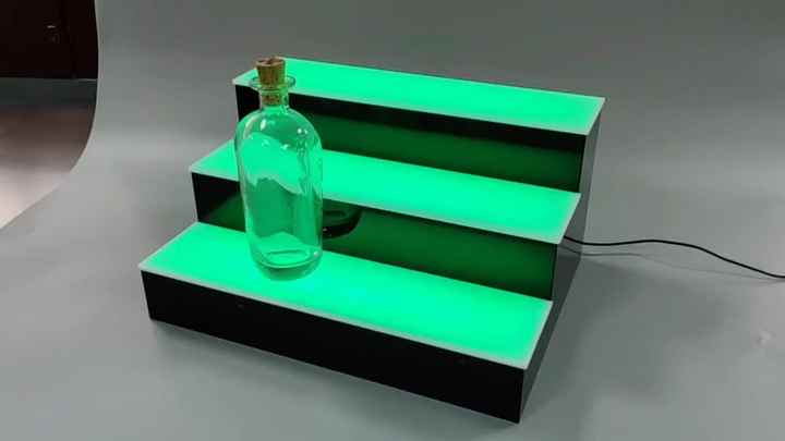 ディスプレーボトル　ルミナスボトル　電飾　空きビン　まとめて LEDランプ付き「ボトルホルダー」ジャックダニエル空き瓶付き