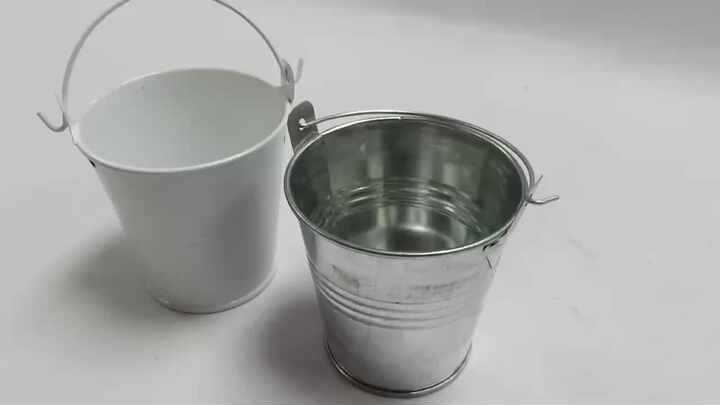 卸売カラフルな小さなバケツ亜鉛メッキブリキバケツハンドル付き