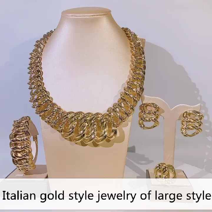 Manufacturer Wholesale Brazilian Jewelry Set 24k Gold Plated High