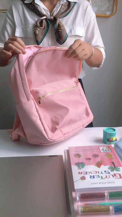 Wholesale Teenagers Custom Blank Pink Back to School Lunch Box Bags  Children Bookbags Kid's School Bag Set