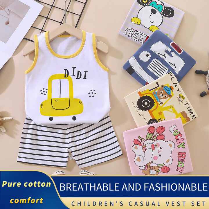 Boys Cotton T-Shirt Korean Wear Summer New Baby Boy Clothes