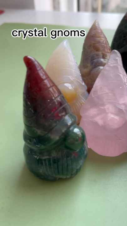 Hand-carved Ocean Jasper Gnomes - Kindfull Crystal Crafts