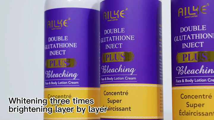 AILKE Double Glutathione Plus Whitening Body Lotion for Moisturizing & Skin  Lightening – 500ml, Arbutin & Kojic Acid Formula