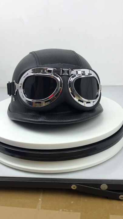 DOT Approved 3XL Plus Size ABS Carbon Decal Half Face Helmet Retro Vintage  Style Motorbike Bikers' Gear Box Packed
