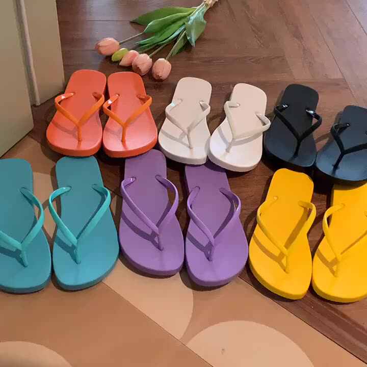 Summer Wedding Shower Beach Rubber Flip Flops for Women Ladies