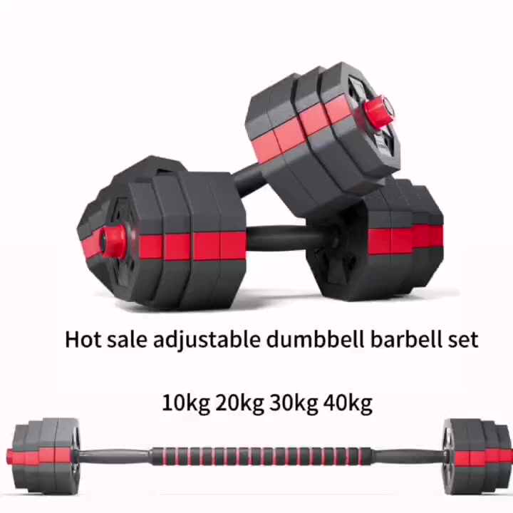 Durable 50kg Rubber Coated Dumbbell Set for Gym Equipment OEM
