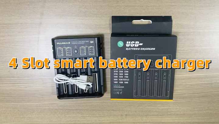 Chargeur de batterie USB à 4 fentes Courant réglable pour batteries  rechargeables