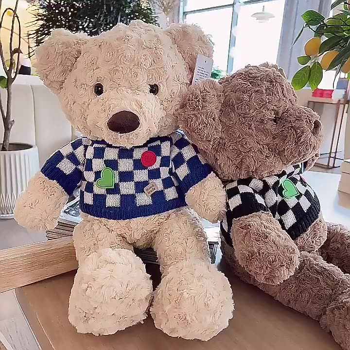 Commercial Custom Valentine Teddy Bear Plush Toys Lovely Teddy Bears Dolls  Stuffed Soft Animal