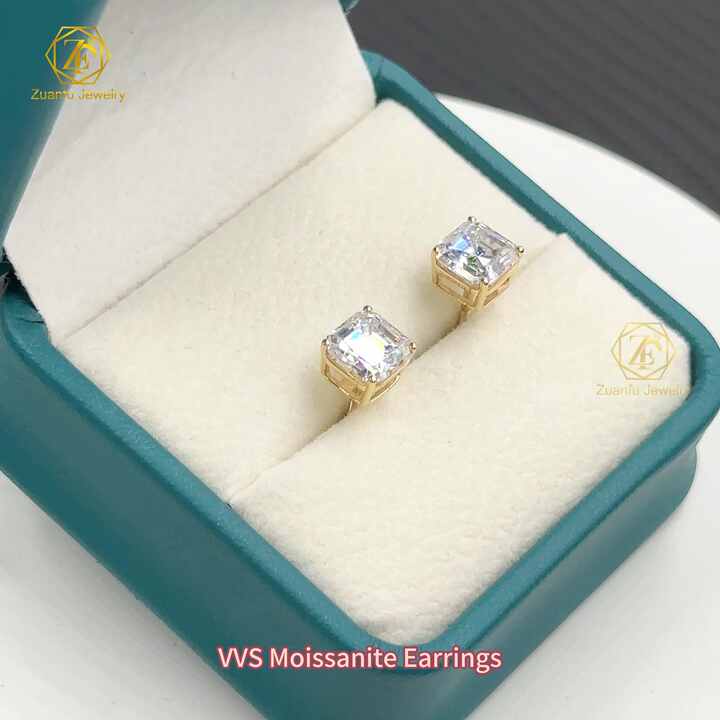 Hot Sale Gemstone Earring Studs Gra Certified Moissanite Ear Studs