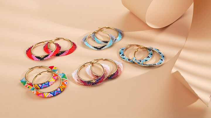Wholesale 18K Gold Plated Charms Boho Earrings for Parties