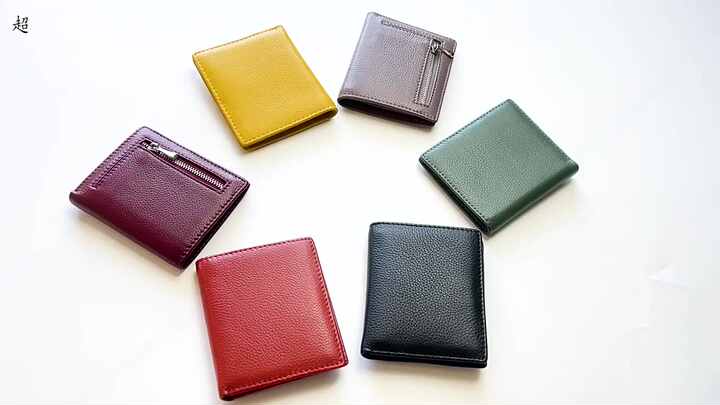 2025 New Design Slim Card Holder Wallet Custom Logo Genuine Leather Wallet  for Women