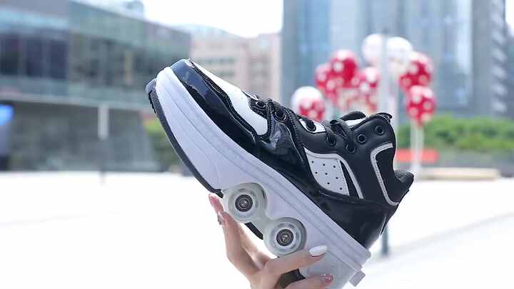 Deform Skate Automatic Walking Shoes Versatile Sneakers