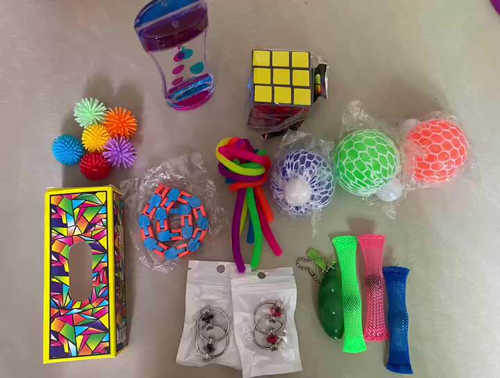 4 Pack Easter Pop Stress Balls Fidget Toys For Kids & Adults, Colorful Bunny Push Bubble Pop Sensory Fidget Toys, Autism Stress Relief Easter Party Favors Gifts, Easter Basket Stuffers