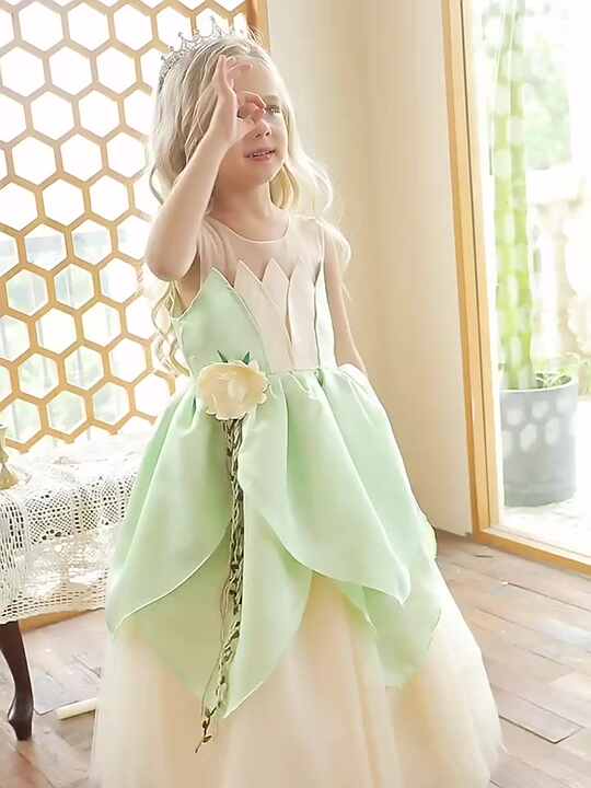 Girls Christmas Dress Princess Diana Dress Role Play Host Dress New Designs  Lace Birthday Flower Party Children Clothing