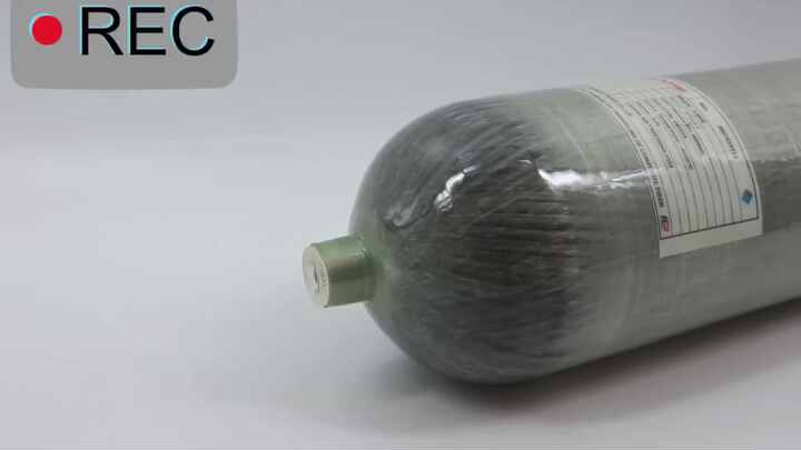 Réservoir PCP Acecare 6.8L 4500psi (300 Bar) - Fibre Carbone, Certifié CE - Neuf