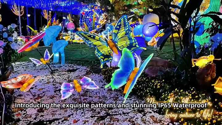 Exquisite IP65 Waterproof LED Lights - Moving Butterfly Garden