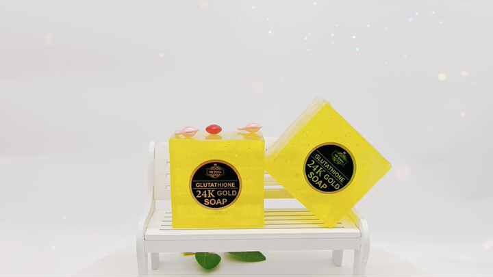 The Best Selling Whitening and Moisturrizing Skin Care GLuta 24K Gold Soap  Product WIth Collagen and GLuta for Black Skin